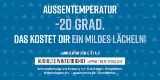 Stellenangebot zur Aushilfe im Winterdienst